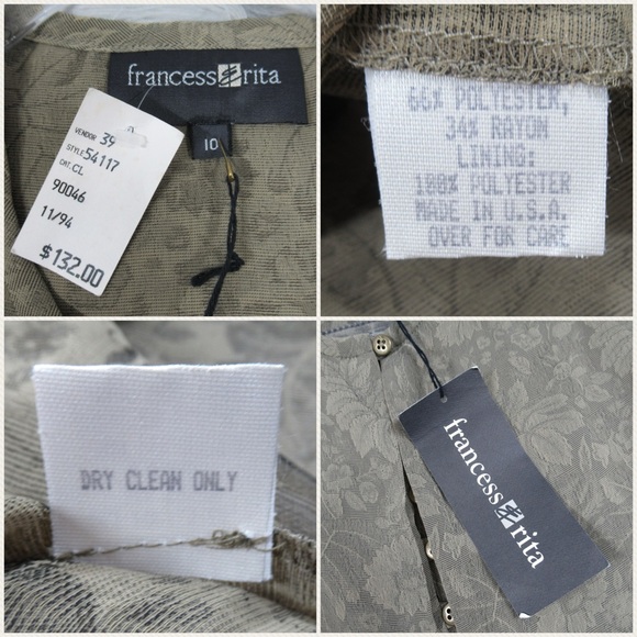 FRANCESS RITA Vintage Sheer Layered Floral Button Front Blouse Tunic Size 10 - Picture 11 of 13